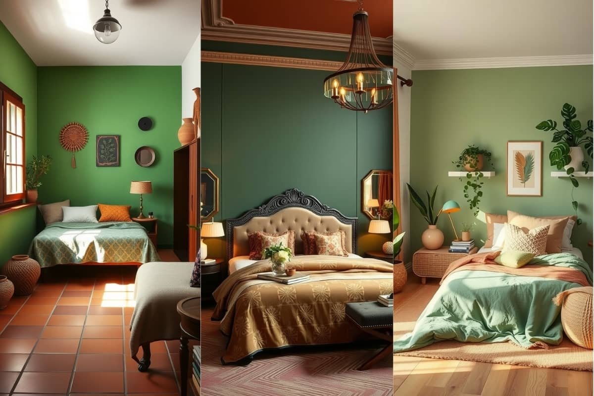 Green and Terracotta Bedroom Ideas